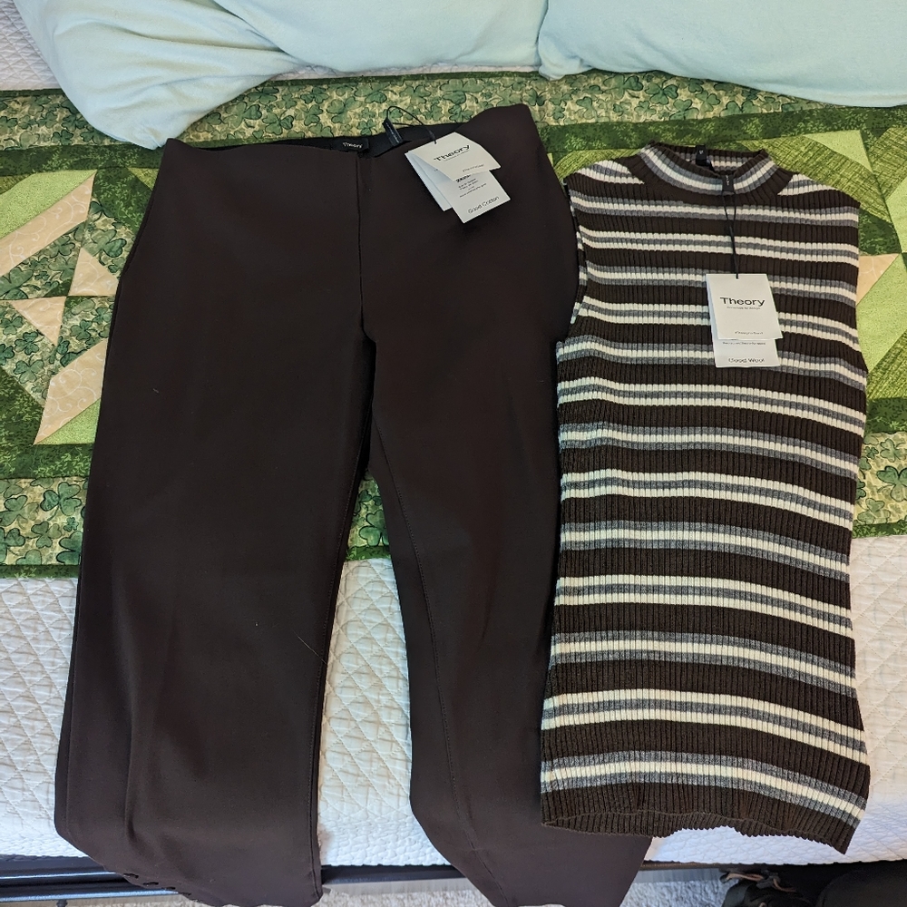 Theory Regal Wool Stripped Top